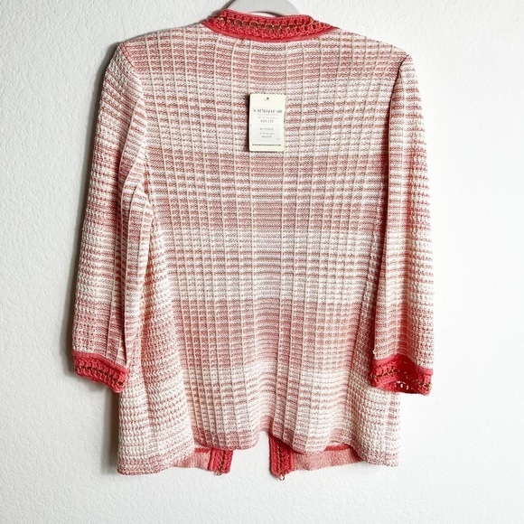 MING WANG PLUMERIA MAGNOLIA WHITE WOMEN JACKET SIZE XS BRAND NEW - Picture 3 of 5